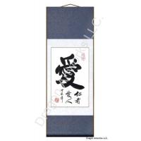 Love Symbol Chinese Calligraphy Scroll Painting